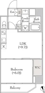 ルミークアン北上野【10階】の間取り