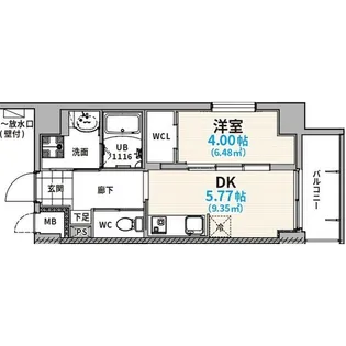 THE LOUNGE LINEAR GATE【1001号室】の間取り
