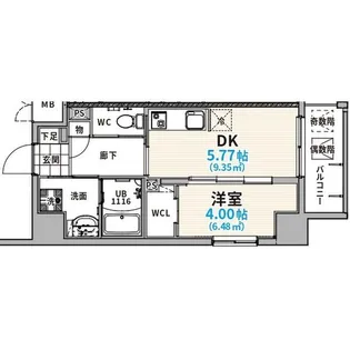 THE LOUNGE LINEAR GATE【403号室】の間取り