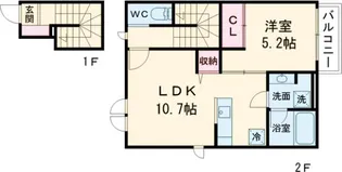 オルキデ蘆花公園弐番館【2階】の間取り