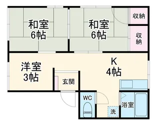 フォーブル平尾B棟【2階】の間取り