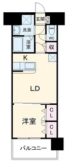 エンクレスト日赤通り【9階】の間取り