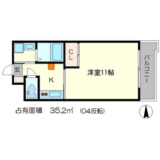 ヴァンボヌール【7階】の間取り