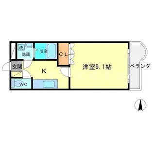 アシューレ彩都【3階】の間取り