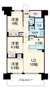 スカイグランデ津田沼【5階】の間取り