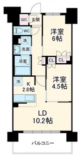 スカイグランデ津田沼【5階】の間取り