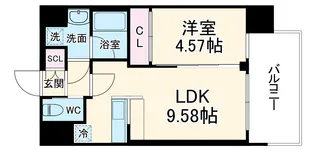プレジオ塚本ASIAN【2階】の間取り