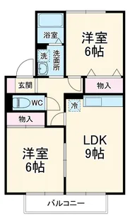 櫛田ハイツ【2階】の間取り