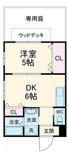 ラモーダ梅津【1階】の間取り