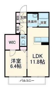 コンフォルト氷川【201号室】の間取り