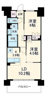 スカイグランデ津田沼【7階】の間取り