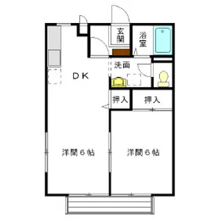 サンビレッジ南一色【A201号室】の間取り