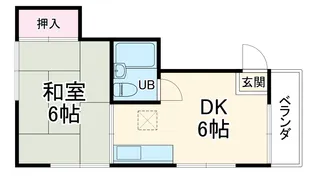 ハイツ弥生【1階】の間取り