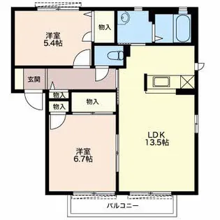 サンセールY&S A【2階】の間取り