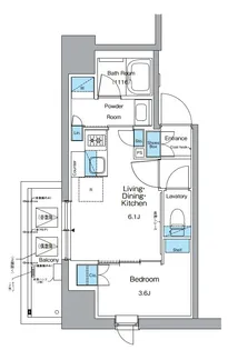 ルフォンプログレ上野御徒町【5階】の間取り