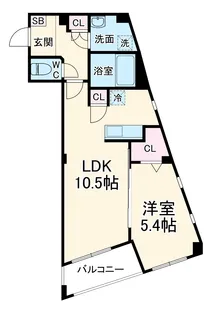 グランディオ検見川【106号室】の間取り