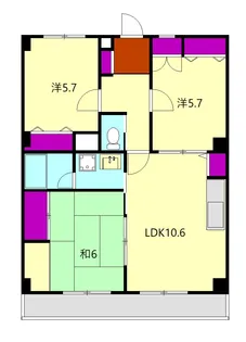 メゾングランディ【201号室】の間取り