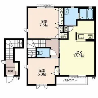 Lilien Berg MC【エムシー号室】の間取り