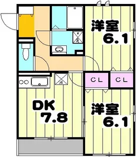 ボナール新白岡【1階】の間取り