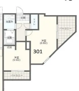 BROOKLYNBASE26th【301号室】の間取り