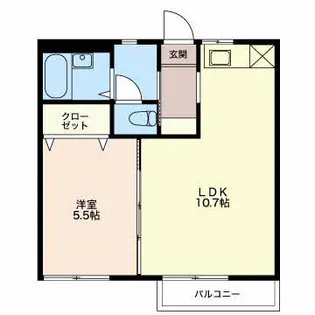 シティハイツサノA【2階】の間取り