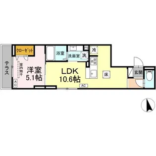 D Paina大丸【1階】の間取り