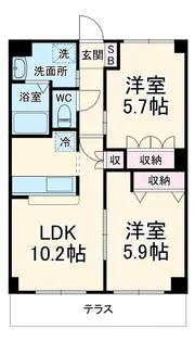 EVER SHINE SHONAN【1階】の間取り