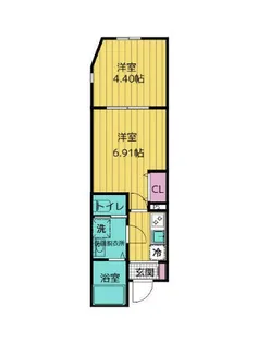 クリオ ラモード神楽坂【1階】の間取り