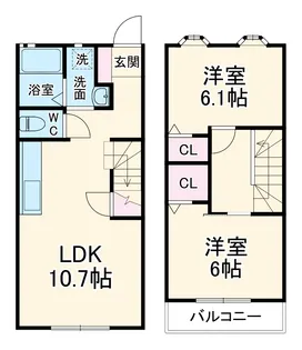 桜ガーデンハウス【2階】の間取り