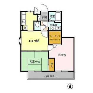 パピヨン四谷【1階】の間取り