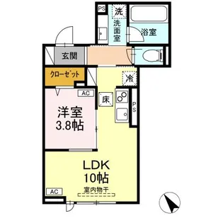 D−PRECIOUS立川高松町【1階】の間取り