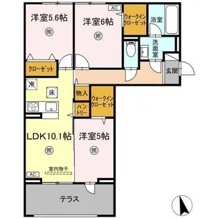 フローリア【1階】の間取り