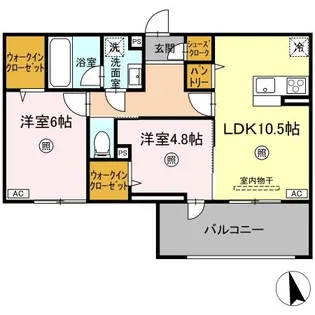 フローリア【2階】の間取り