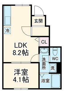 ナリトモ赤井A【102号室】の間取り