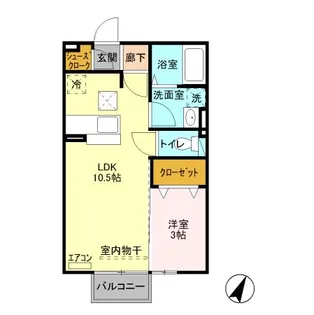 シャルマン E【1階】の間取り