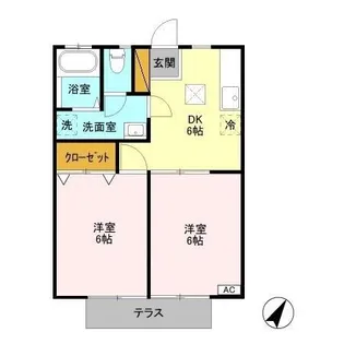 酒井根ガーデンハイツ【1階】の間取り