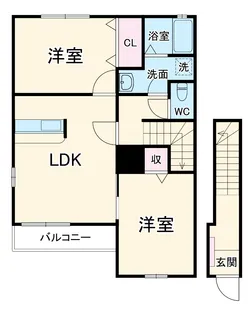 ミッテフリーデⅠ【201号室】の間取り