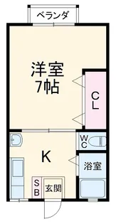 シティハイム・チハルⅡ【103号室】の間取り
