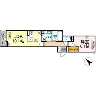 D-avance 柱六番町 Ⅱ【3階】の間取り