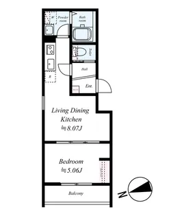 GRADUS川越Ⅲ 【202号室】の間取り
