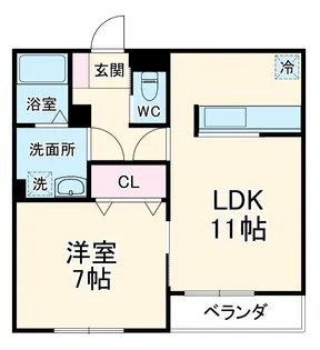 エクセルメゾン南流山【2階】の間取り