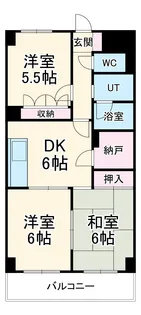 マーブル小手指【5階】の間取り
