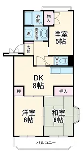 クレール横山【401号室】の間取り