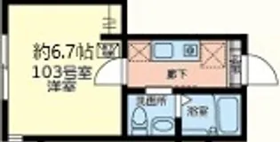 ビショップホーム【103号室】の間取り