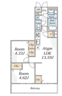 リブリ 曳舟Ⅱ【1階】の間取り