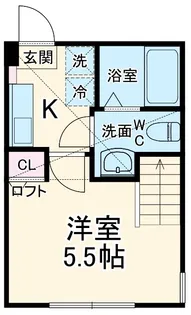 アバーロ淵野辺【1階】の間取り