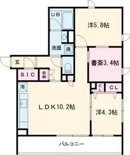 JMFレジデンス新板橋【2階】の間取り
