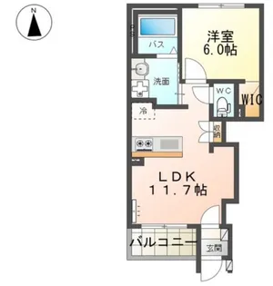 ラ・プレール【1階】の間取り