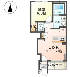 ラ・プレール【1階】の間取り