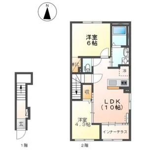 ラ・プレール【2階】の間取り